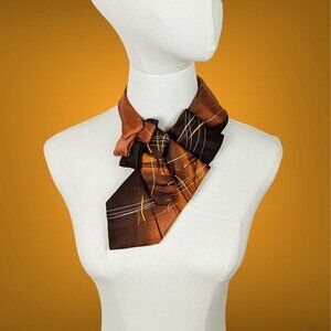 Ogsplosh Abstract Orange Ascot Scarf - Women's Necktie - Unisex Cravat - NEW